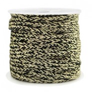 Macramé bead cord braided 2mm Gold-black